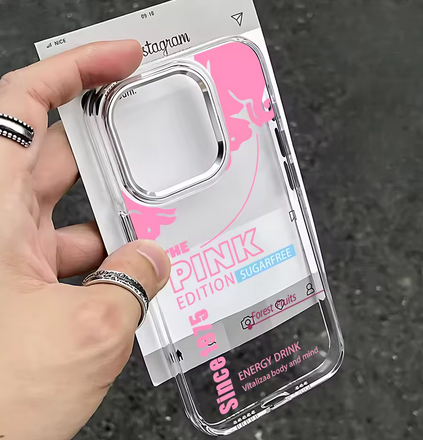 Pink Edition- Coque Transparente